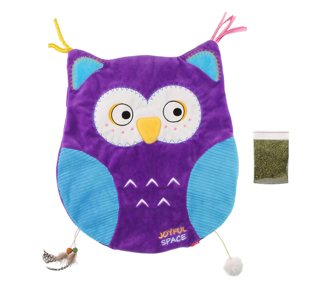 GiGwi Joyful Space Owl Toy for Cats (Purple) - Image 8