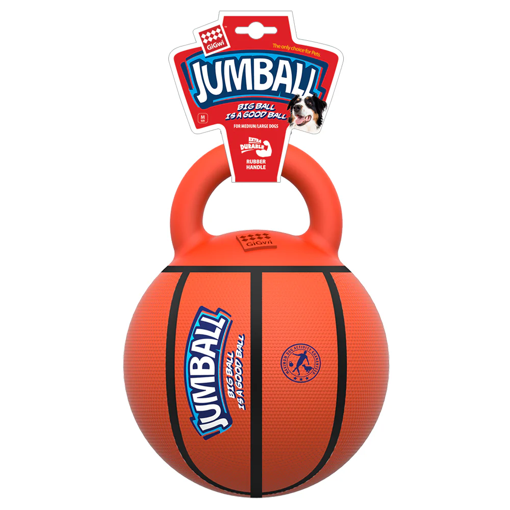 GiGwi JUMBALL Basketball Toy for Dogs (Orange) - Image 2