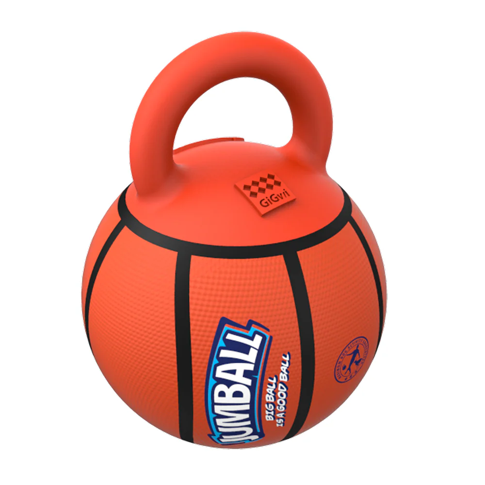 GiGwi JUMBALL Basketball Toy for Dogs (Orange) - Image 3