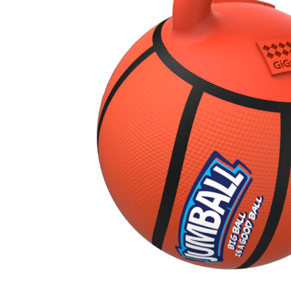 GiGwi JUMBALL Basketball Toy for Dogs (Orange) - Image 4