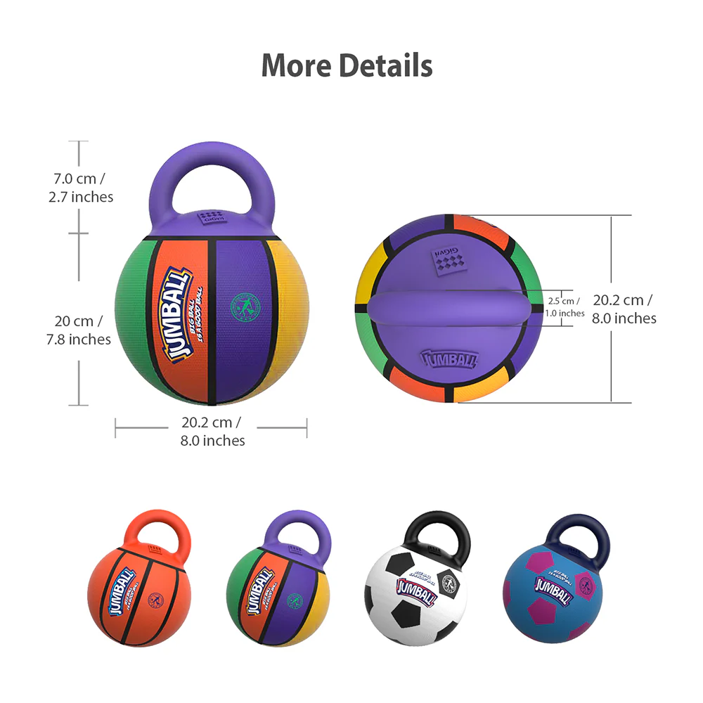 GiGwi JUMBALL Basketball Toy for Dogs (Orange) - Image 6