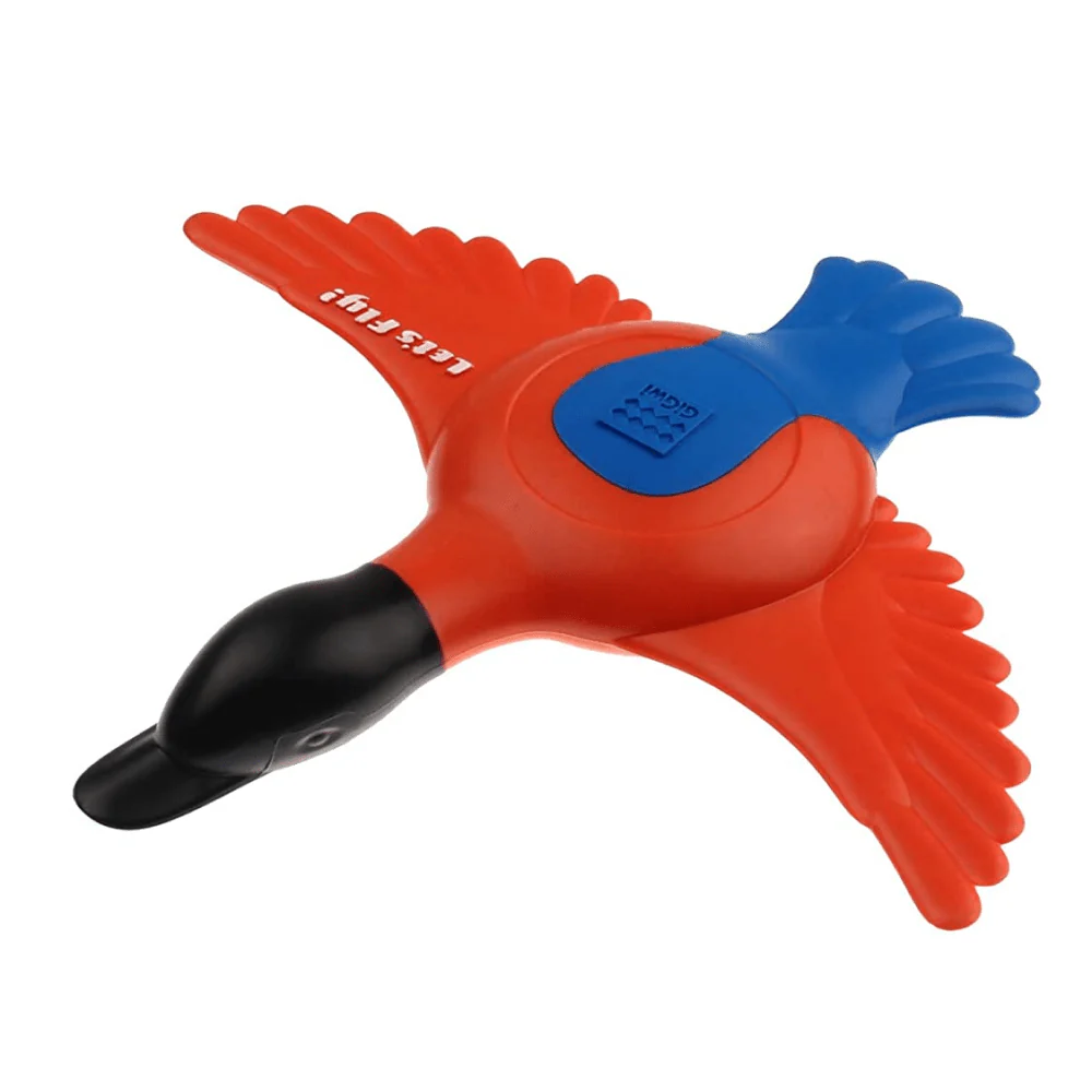 GiGwi Lets Fly Duck Squeaky TPR Toy for Dogs (Orange/Blue) - Image 3