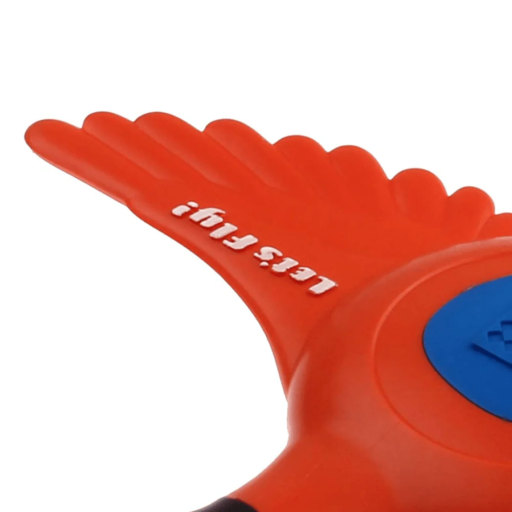 GiGwi Lets Fly Duck Squeaky TPR Toy for Dogs (Orange/Blue) - Image 5