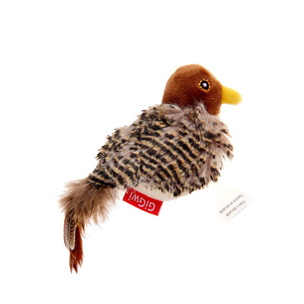 GiGwi Melody Chaser Bird Toy for Cats (Dark Brown) - Image 10