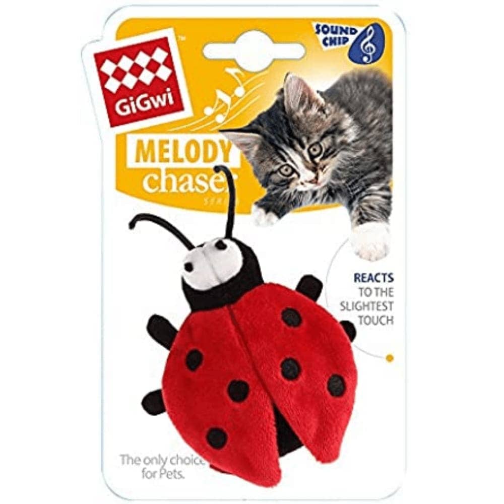 GiGwi Melody Chaser with Motion Activated Sound Chip Bee Toy and Beetle Toy for Cats Combo - Image 2