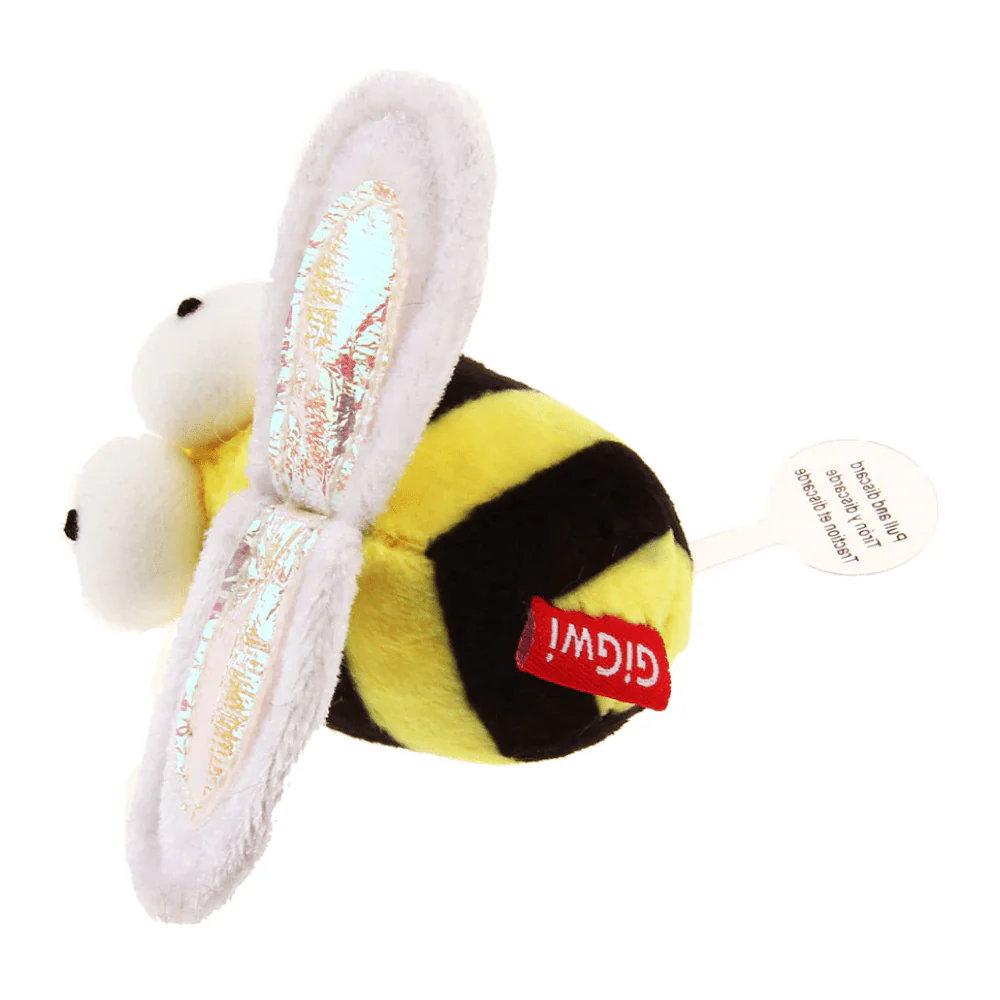 GiGwi Melody Chaser with Motion Activated Sound Chip Bee Toy for Cats (Yellow/Black) - Image 3
