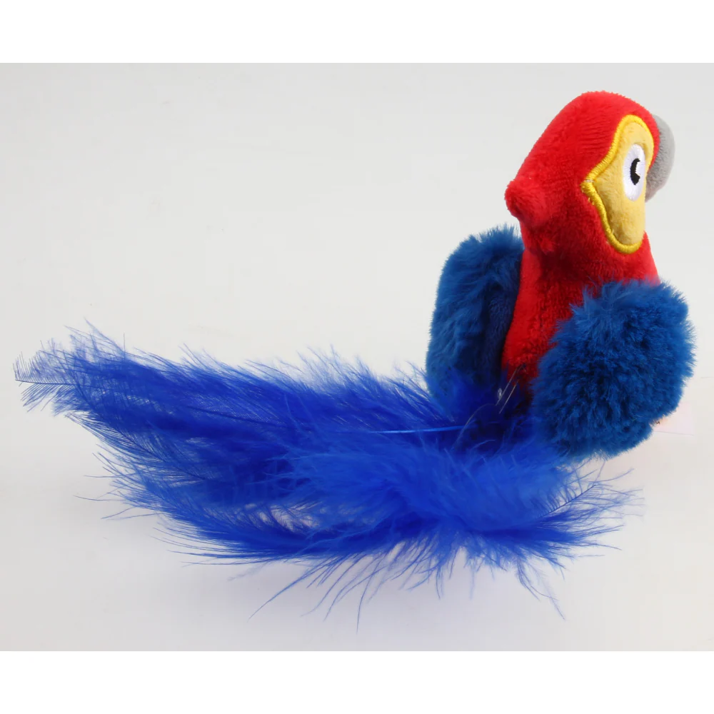 GiGwi Melody Chaser with Motion Activated Sound Chip for Cats (Red Parrot) - Image 4