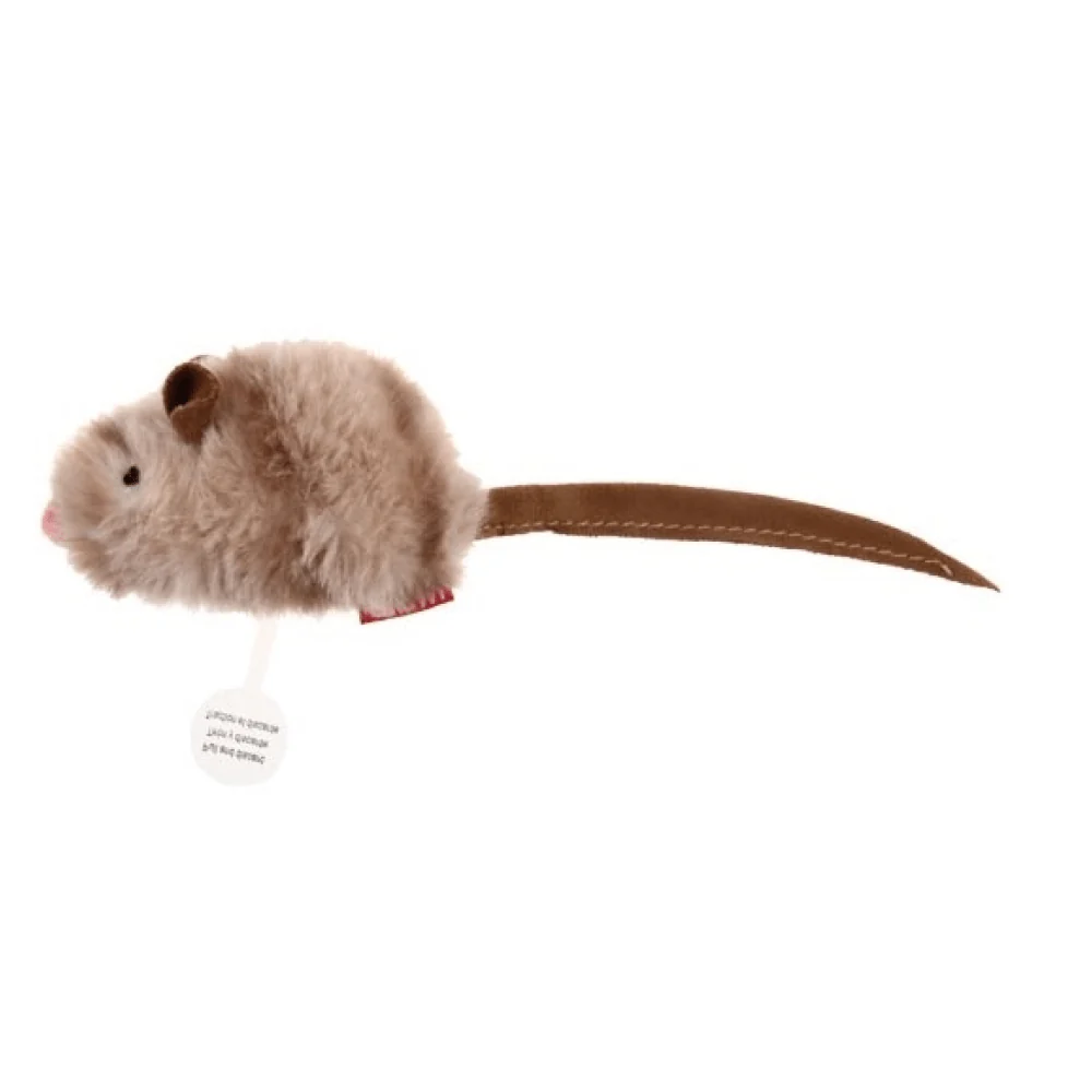 GiGwi Melody Chaser with Motion Activated Sound Chip Mouse Toy for Cats (Brown) - Image 2
