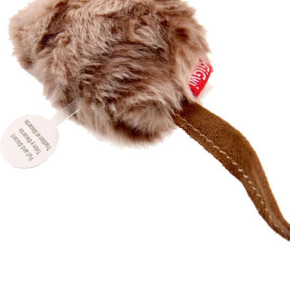 GiGwi Melody Chaser with Motion Activated Sound Chip Mouse Toy for Cats (Brown) - Image 6