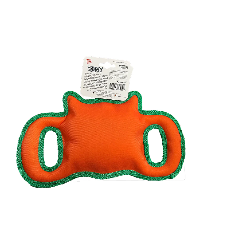 GiGwi Mighty Challenge Tiger Toy for Dogs (Orange/Blue) - Image 6