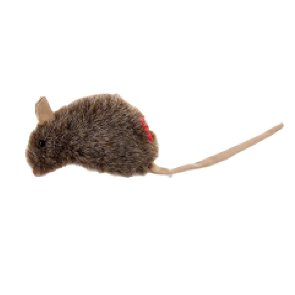 GiGwi Mouse Refillable Catnip with 3 Catnip Teabags in Ziplock Bag Toy for Cats (Brown) - Image 4