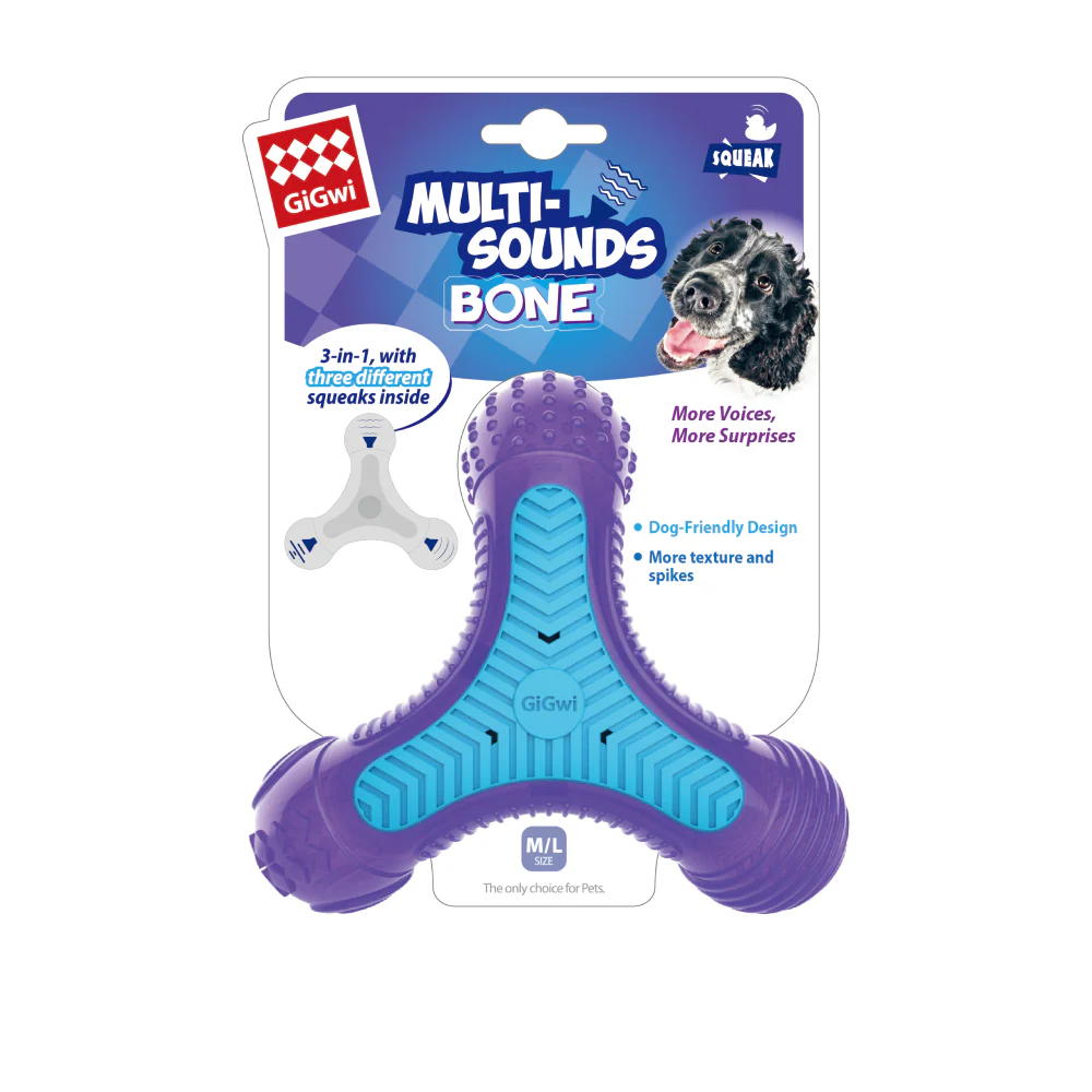 GiGwi Multi-Sounds Bone Toy for Dogs - Image 2