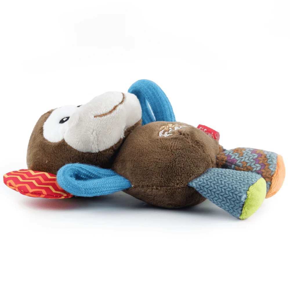 GiGwi Plush Friendz Monkey Squeaker Inside Plush Toy for Dogs - Image 5