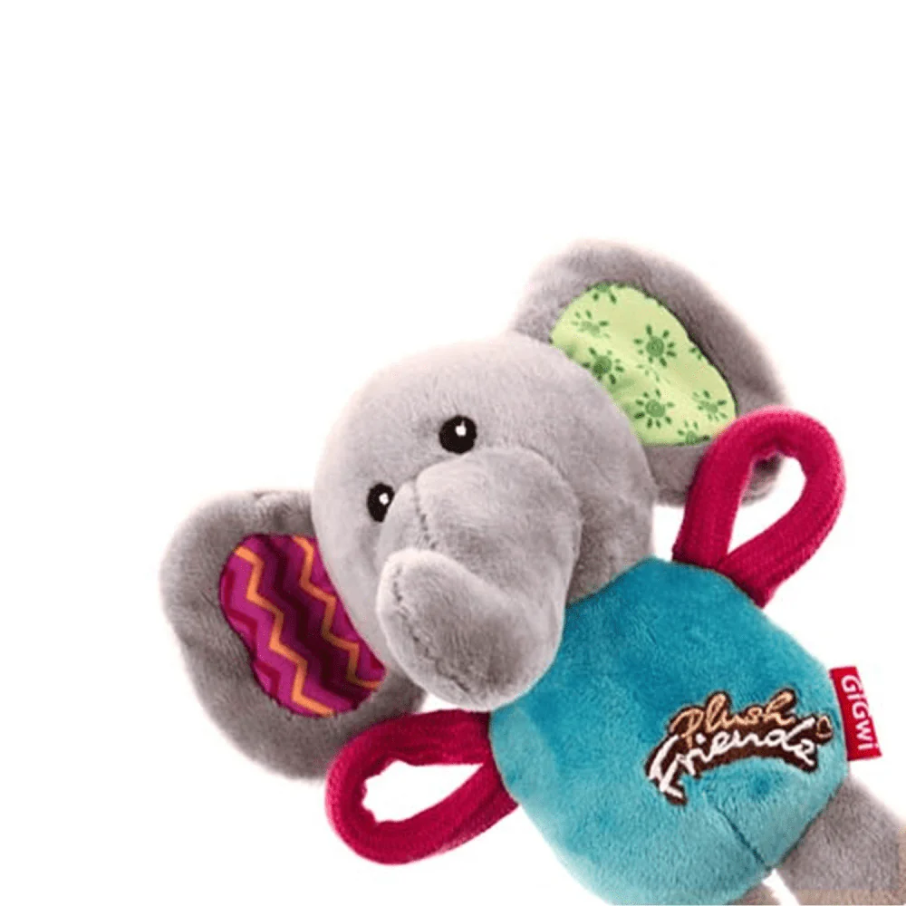 GiGwi Plush Friendz with Squeaker Elephant Toy for Dogs | For Soft Chewers - Image 3