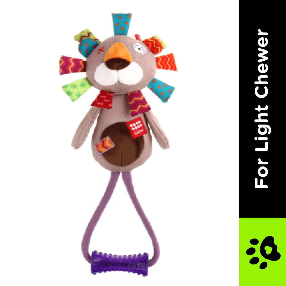 GiGwi Plush Friendz with TPR Johnny Stick Lion Toy for Dogs - Image 2