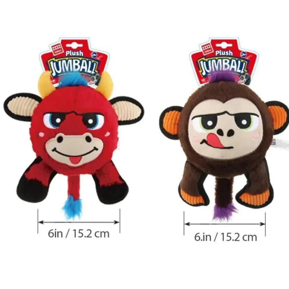GiGwi Plush JUMBALL Monkey Toy for Dogs (Brown) - Image 2