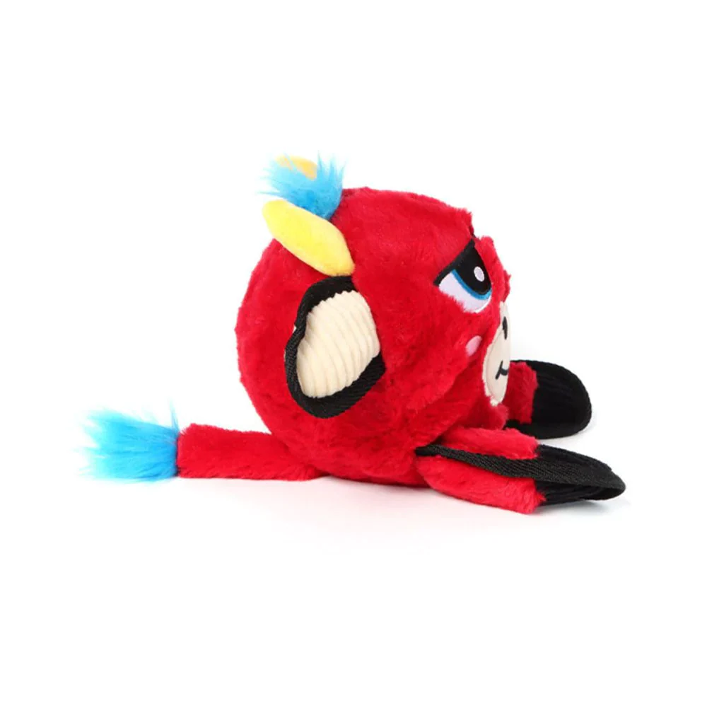 GiGwi Plush Jumball Bull Toy for Dogs (Red) - Image 6
