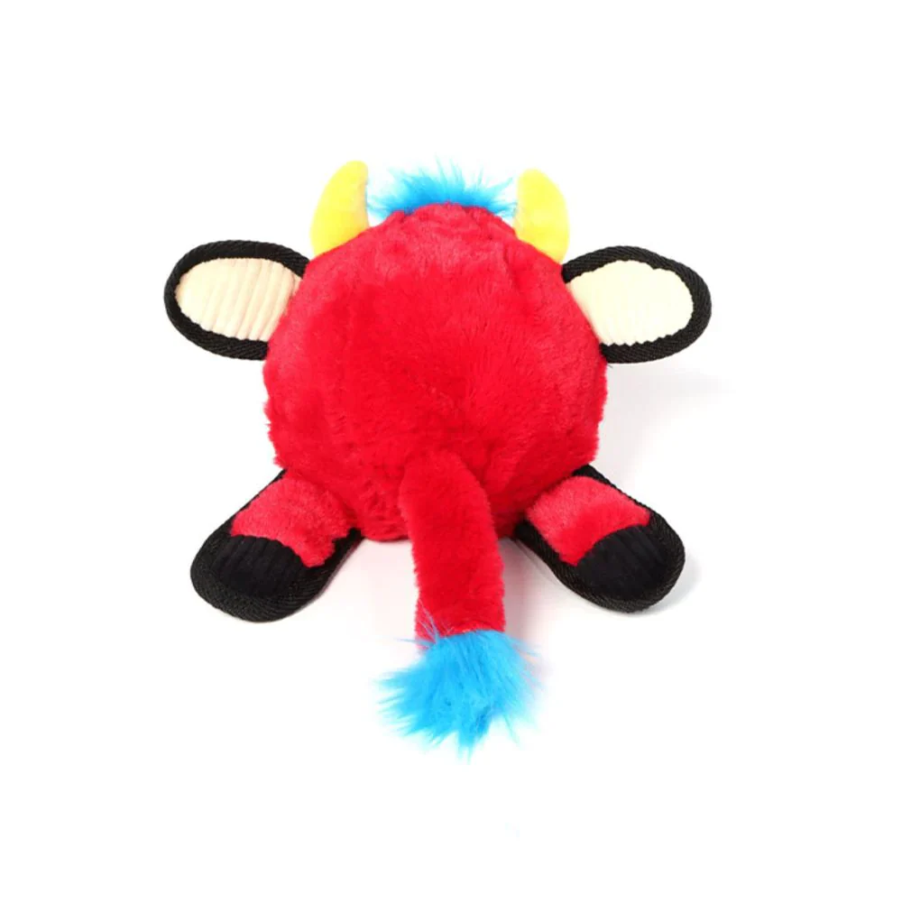 GiGwi Plush Jumball Bull Toy for Dogs (Red) - Image 7