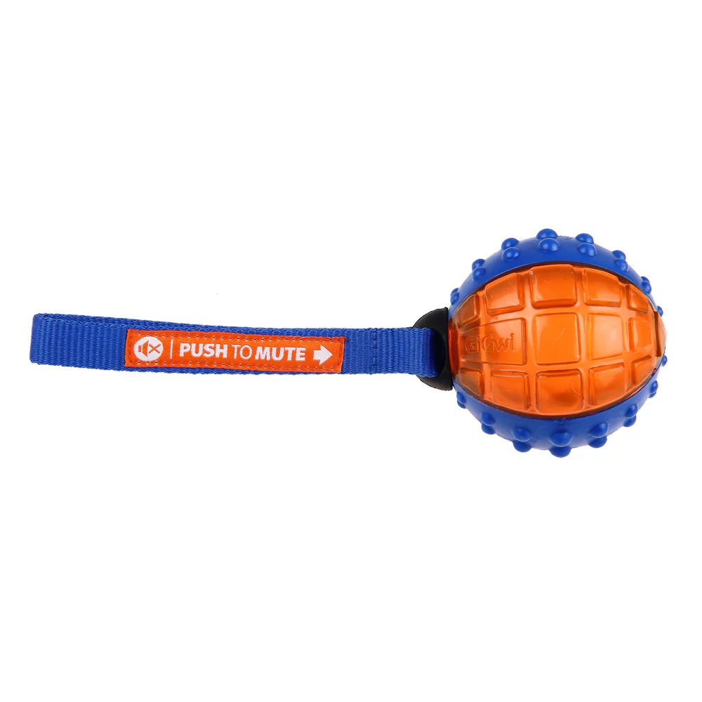 GiGwi Push To Mute Ball Toy for Dogs (Orange) - Image 3