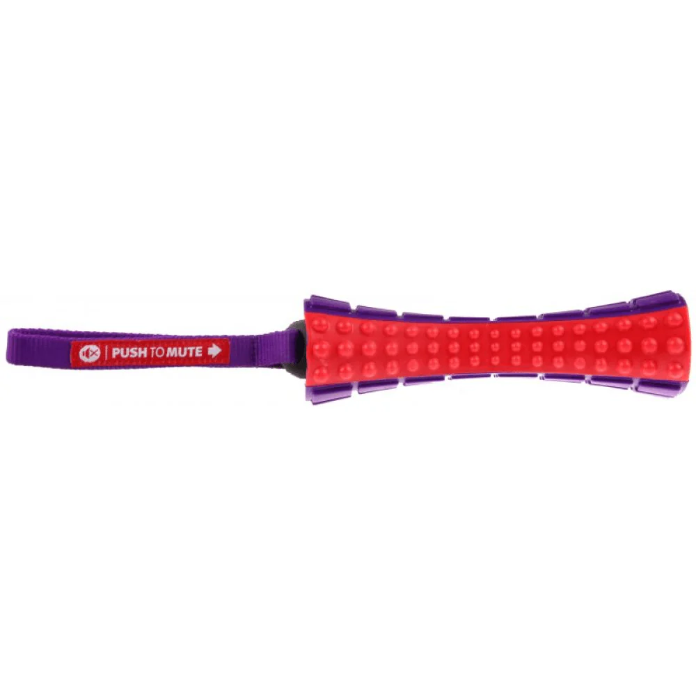 GiGwi Push To Mute Johnny Stick for Dogs (Red/Purple) - Image 2