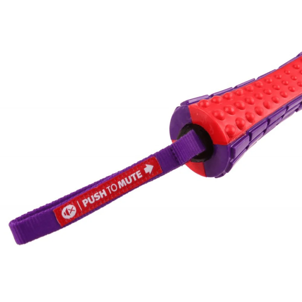 GiGwi Push To Mute Johnny Stick for Dogs (Red/Purple) - Image 4