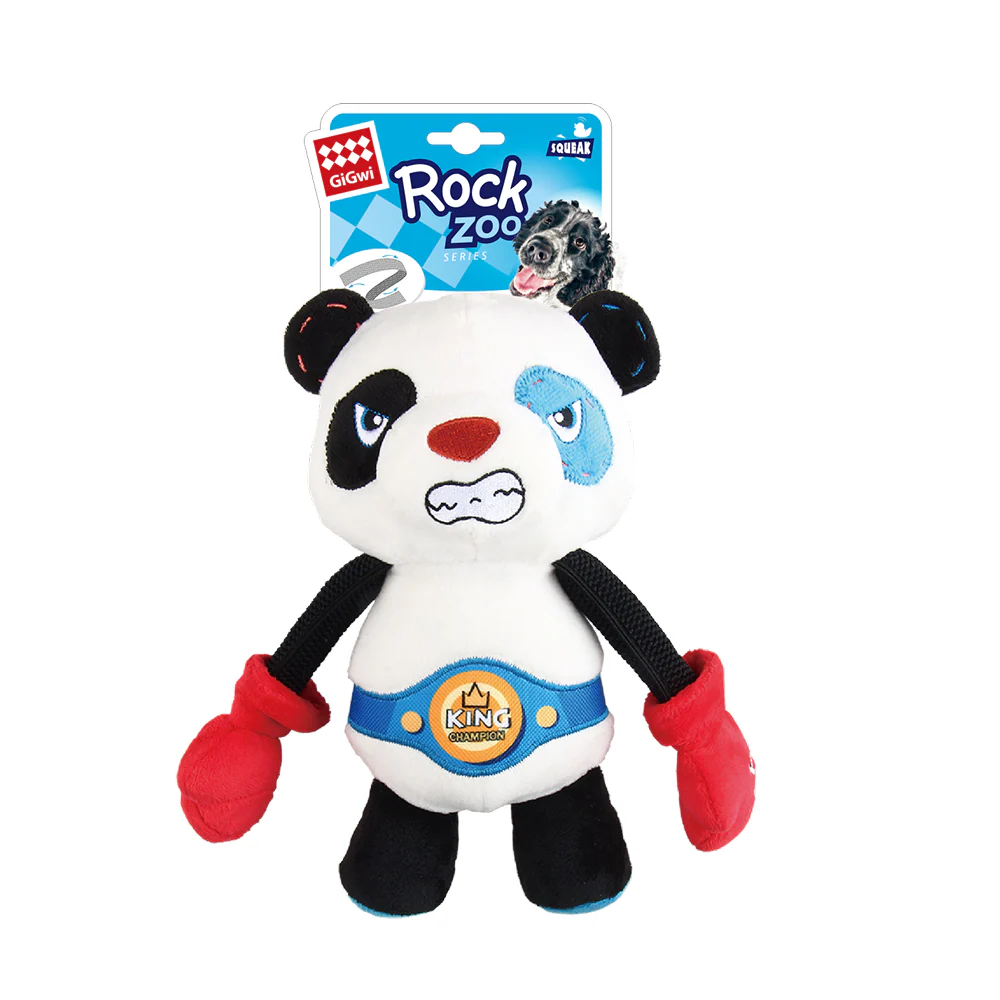 GiGwi Rock Zoo King Boxer Panda Toy for Dogs - Image 2