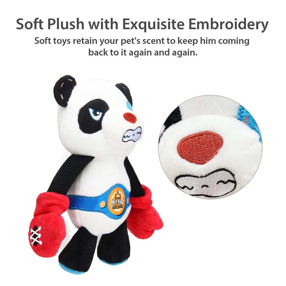 GiGwi Rock Zoo King Boxer Panda Toy for Dogs - Image 4