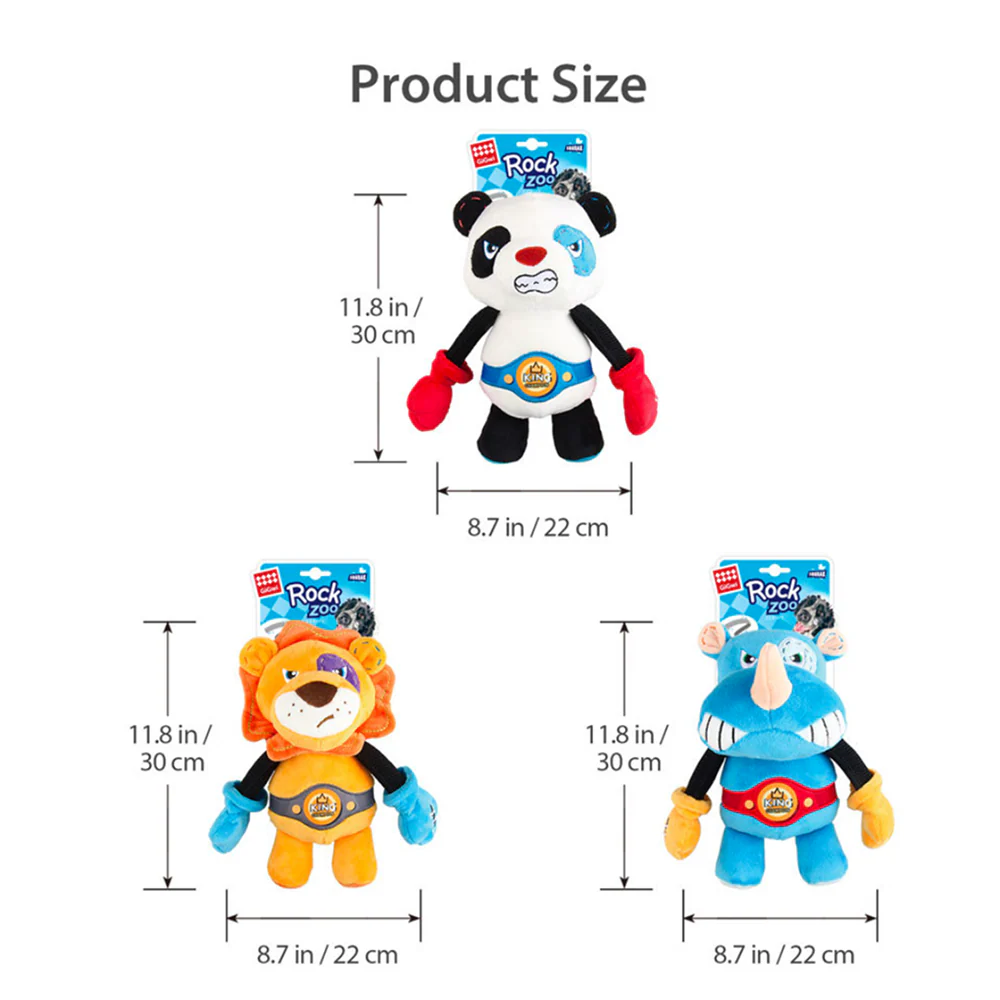 GiGwi Rock Zoo King Boxer Panda Toy for Dogs - Image 6
