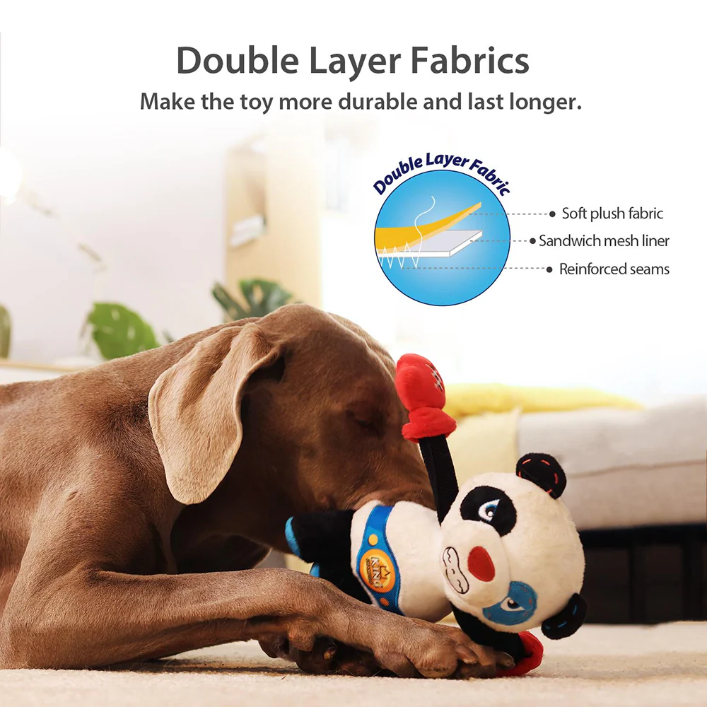GiGwi Rock Zoo King Boxer Panda Toy for Dogs - Image 7