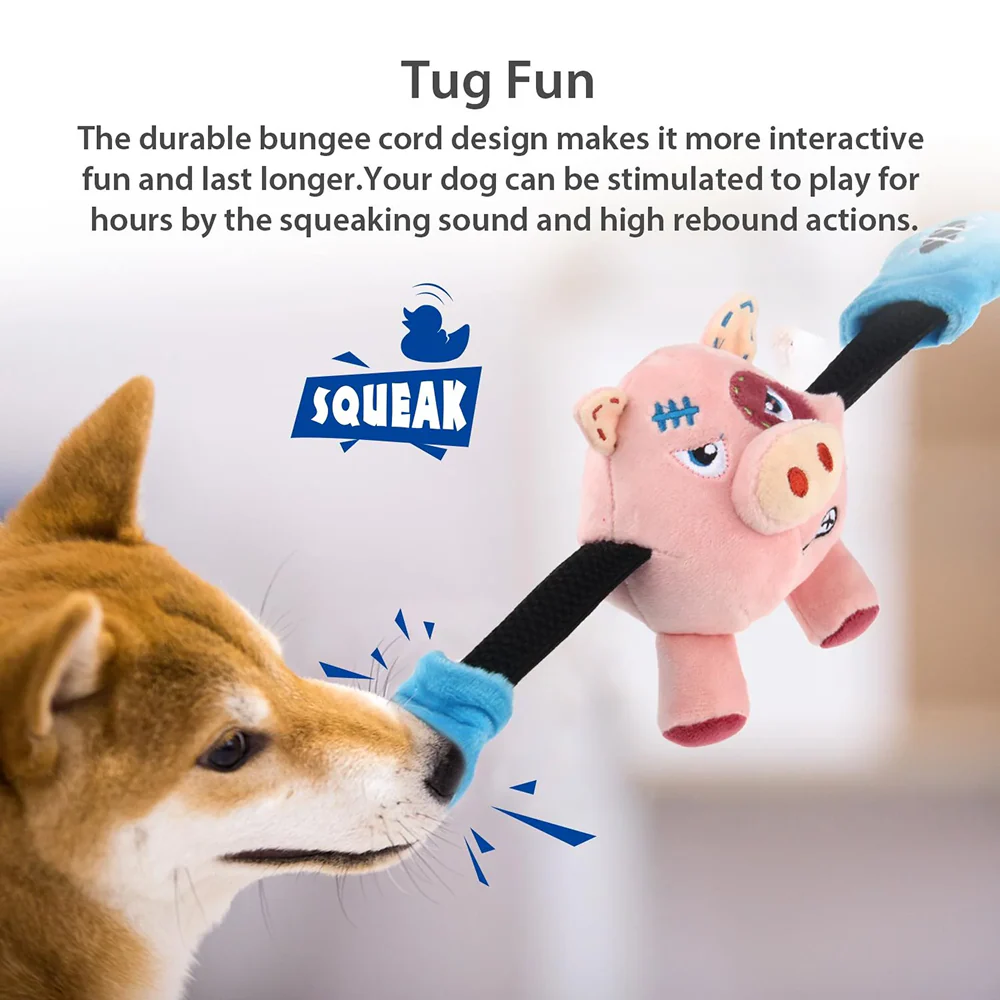 GiGwi Rock Zoo King Boxer Pig Toy for Dogs - Image 2