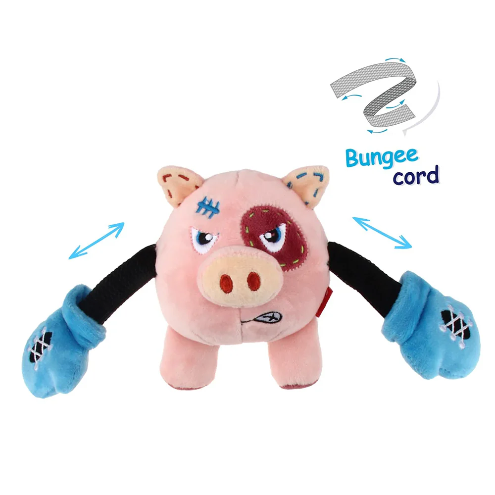 GiGwi Rock Zoo King Boxer Pig Toy for Dogs - Image 6