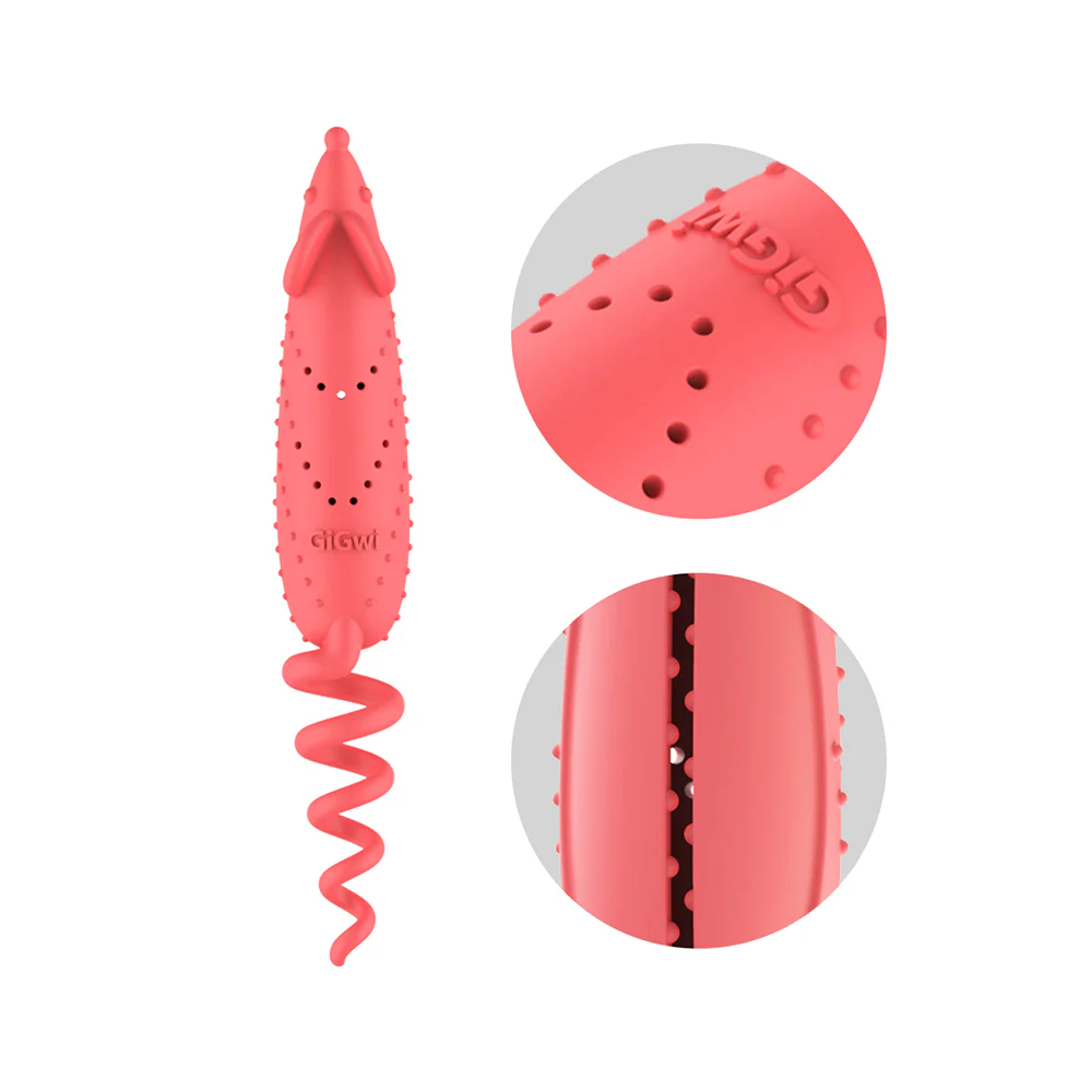 GiGwi Roll Tailed Mouse Toy for Cats (Pink) - Image 10