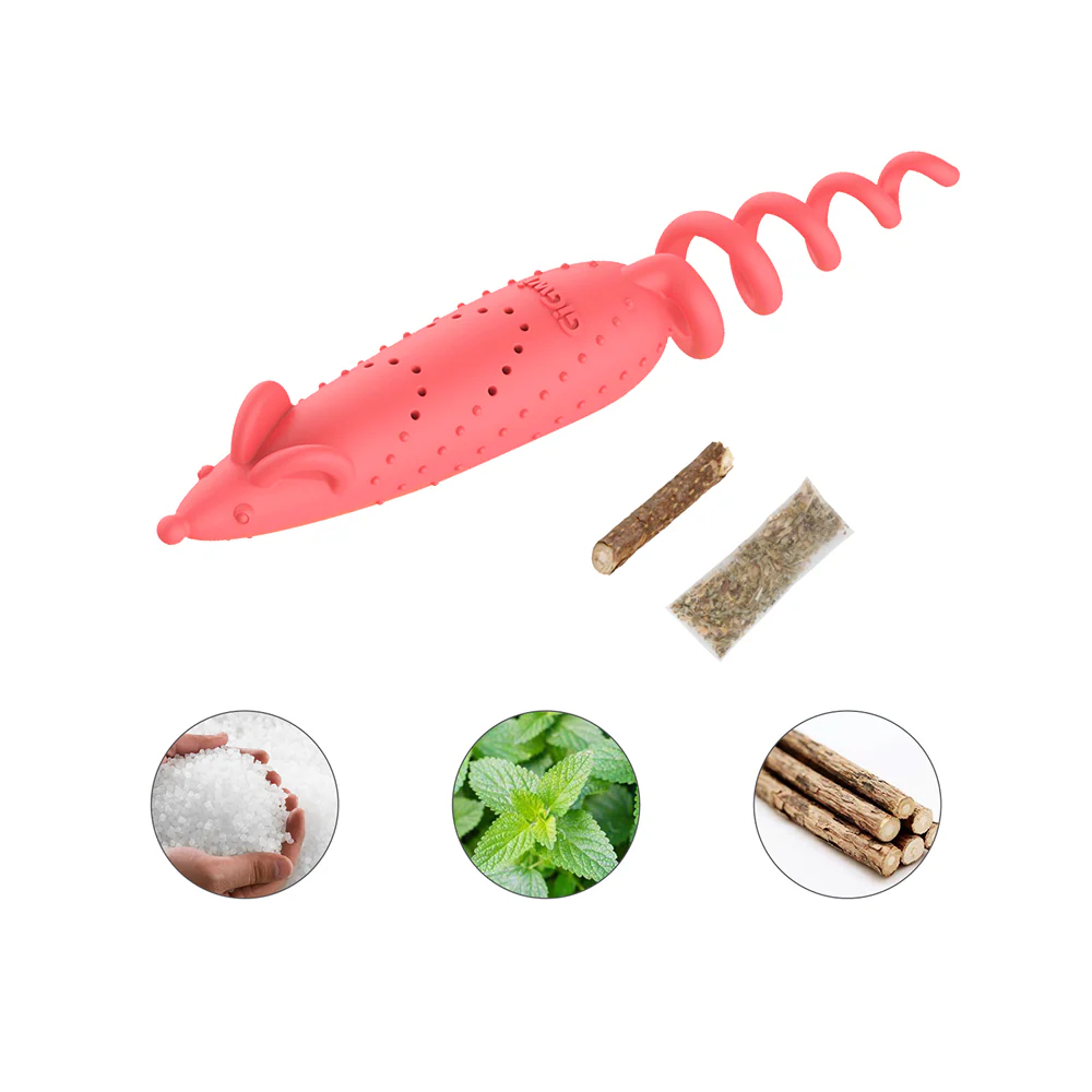 GiGwi Roll Tailed Mouse Toy for Cats (Pink) - Image 11