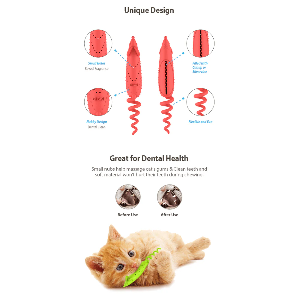 GiGwi Roll Tailed Mouse Toy for Cats (Pink) - Image 5