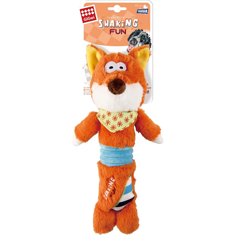 GiGwi Shaking Fun Fox Toy for Dogs (Orange) - Image 2