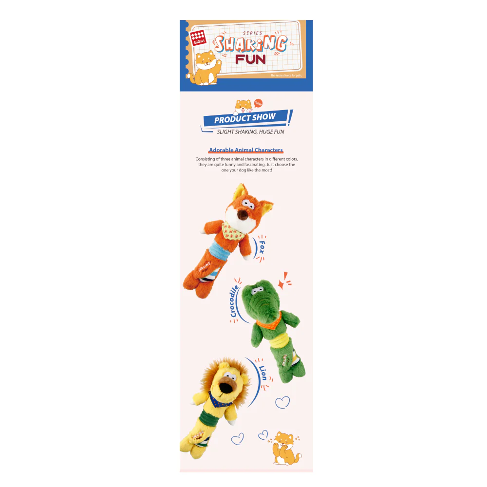 GiGwi Shaking Fun Fox Toy for Dogs (Orange) - Image 4