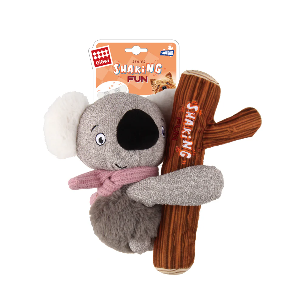 GiGwi Shaking Fun Koala Toy for Dogs (Brown/Grey) - Image 2