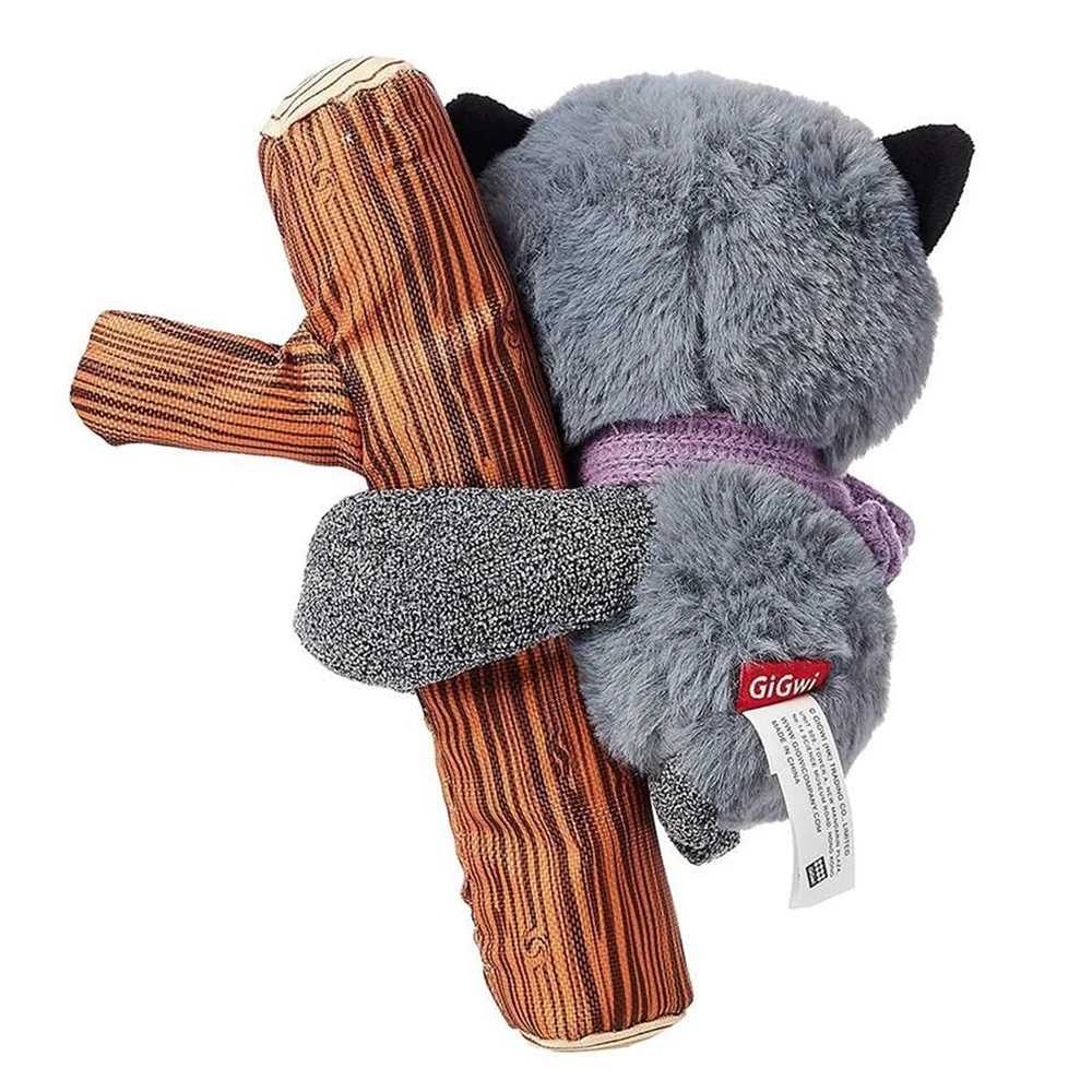 GiGwi Shaking Fun Raccoon Toy for Dogs (Brown & Dark Green) - Image 10