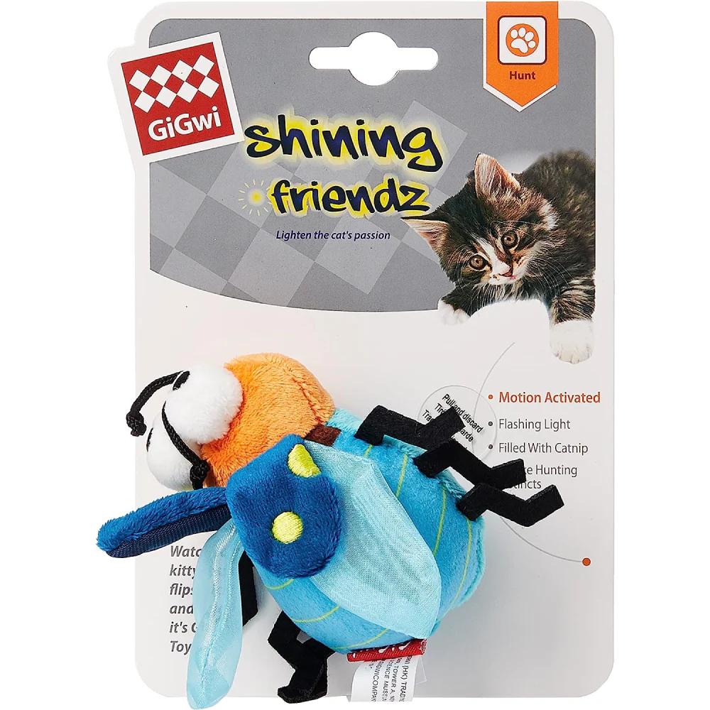 GiGwi Shinning Friends Firefly with LED light and Catnip inside Toy for Cats - Image 8