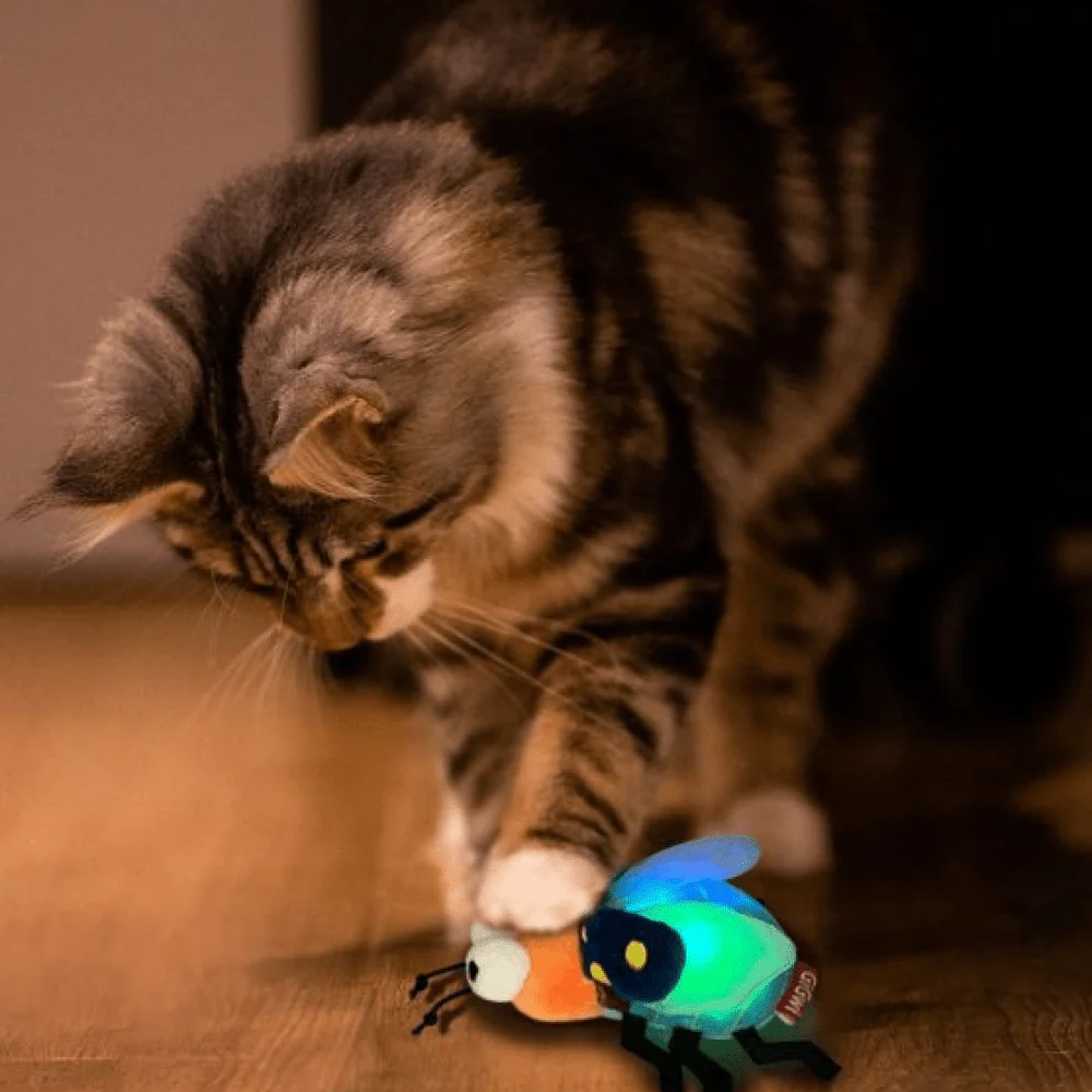 GiGwi Shinning Friends Firefly with LED light and Catnip inside Toy for Cats - Image 9