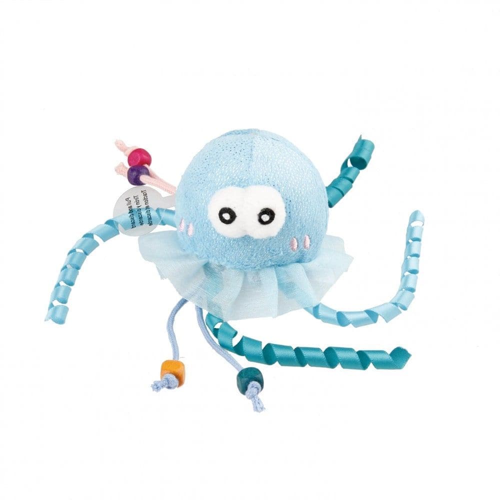 GiGwi Shinning Friends Jellyfish with LED light and Catnip inside Toy for Cats (Blue) - Image 6