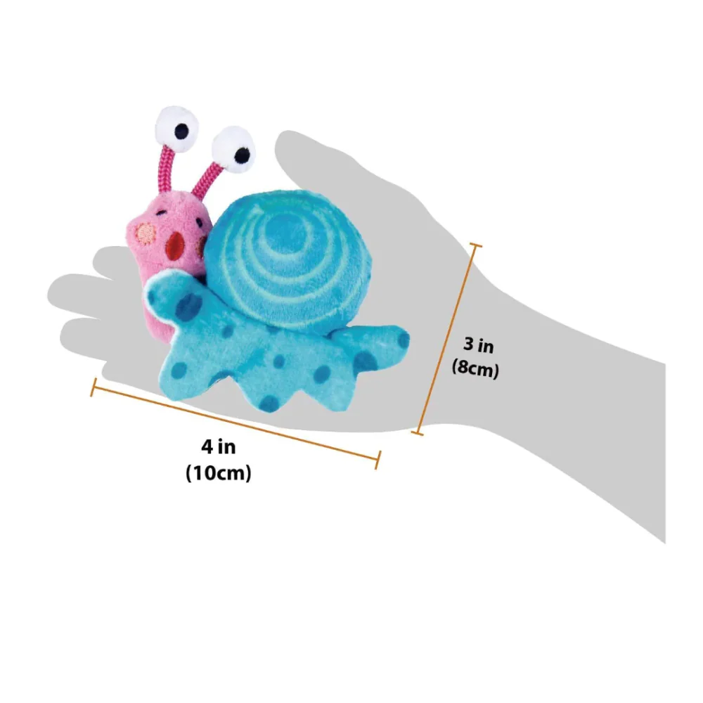 GiGwi Shinning Friends Snail with LED light and Catnip inside Toy for Cats - Image 2