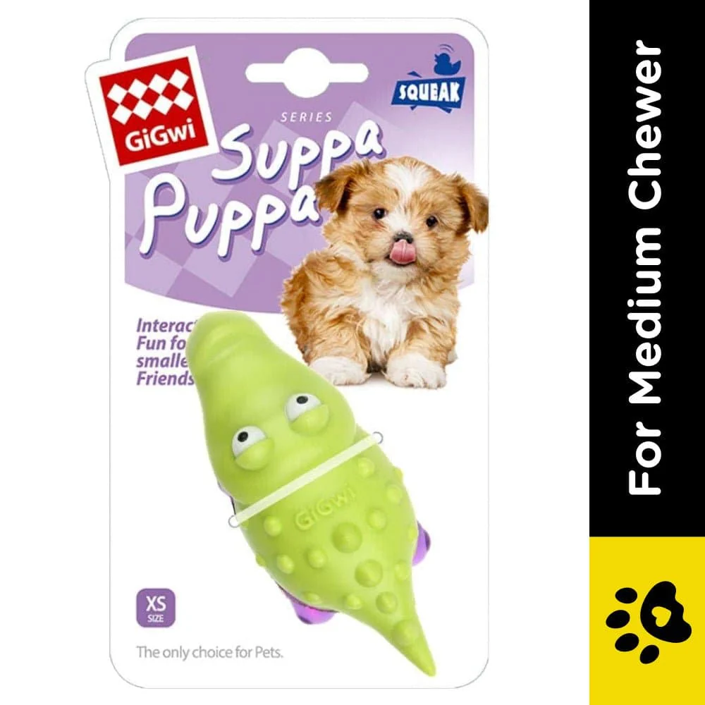 GiGwi Suppa Puppa Alligator Toy for Dogs (Green/Purple) - Image 2