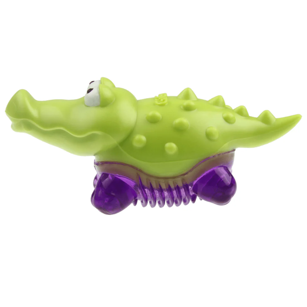 GiGwi Suppa Puppa Alligator Toy for Dogs (Green/Purple) - Image 3
