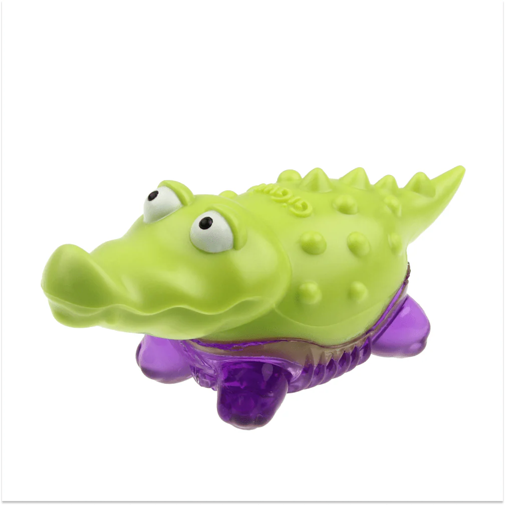GiGwi Suppa Puppa Alligator Toy for Dogs (Green/Purple) - Image 6