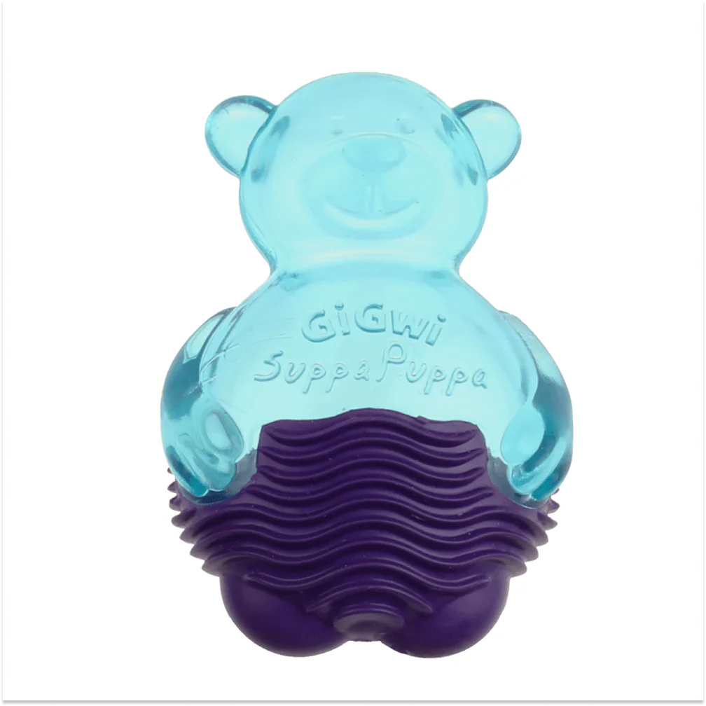 GiGwi Suppa Puppa Bear Toy for Dogs (Blue & Purple) - Image 4