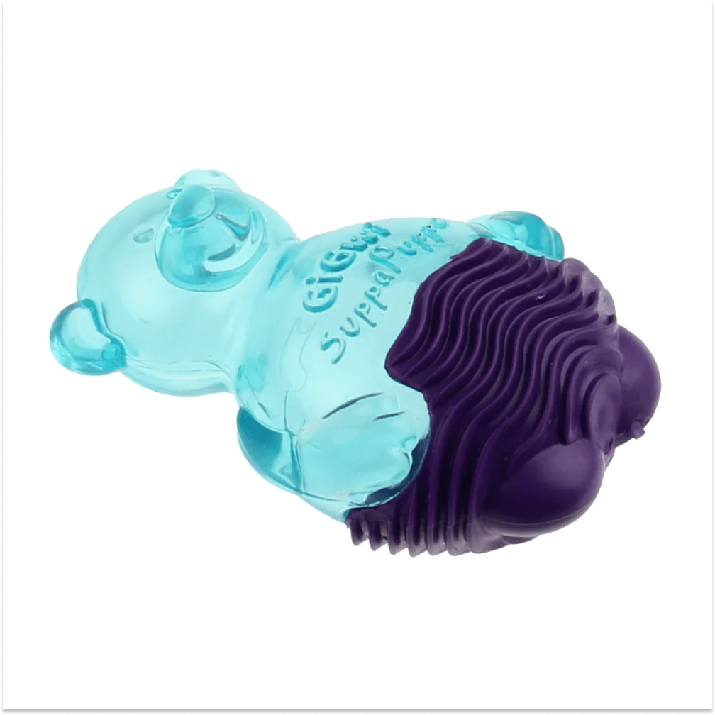 GiGwi Suppa Puppa Bear Toy for Dogs (Blue & Purple) - Image 5