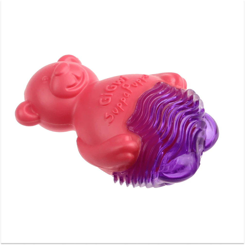 GiGwi Suppa Puppa Bear Toy for Dogs (Pink & Purple) - Image 4