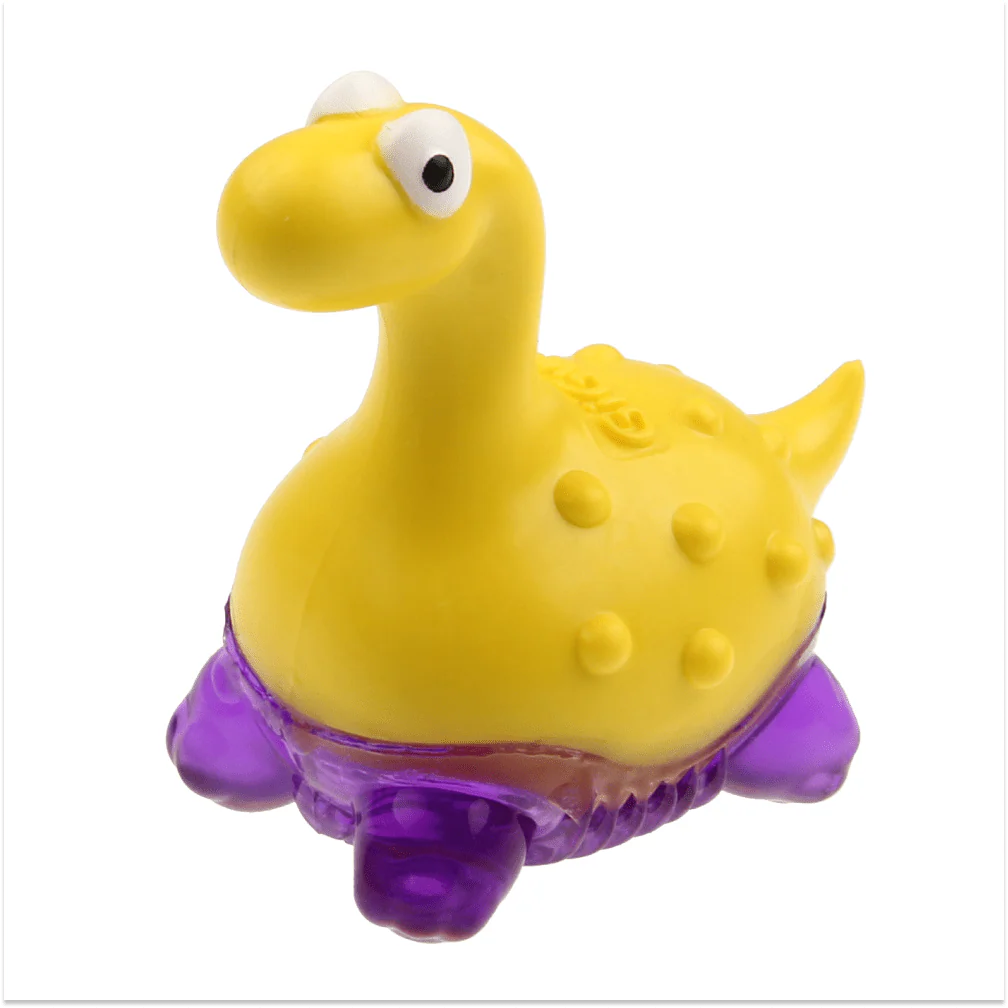 GiGwi Suppa Puppa Dino Toy for Dogs (Yellow & Purple) - Image 5
