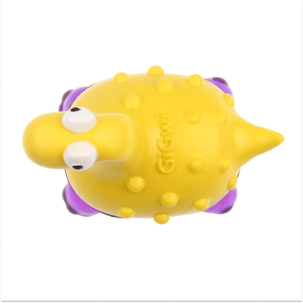 GiGwi Suppa Puppa Dino Toy for Dogs (Yellow & Purple) - Image 8